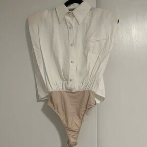 Nonchalant Label Menswear Strong Shoulder Button Down Bodysuit